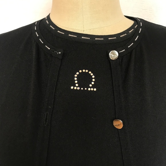Salvatore Ferrangamo M black sweater twinset EUC - Picture 5 of 13